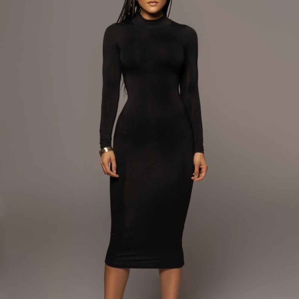 jluxlabel black janessa bodycon dress